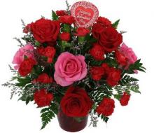 Roses and Carnations Vase